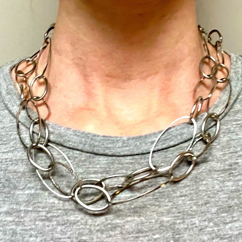 🔵 BOGO Banana Republic Silver Link Necklace